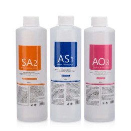 Sérum de Soins du Visage AS1 SA2 AO3, Solution Aqua Peel pour Machine Faciale, Livres Profonds, Kit de 3 Sérums, 400ml