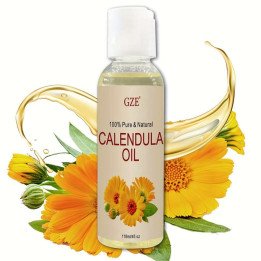 Huile de Calendula GZE - Extrait de fleur de Calendula Officinalis – Infusé -Bénovations pour la peau, les ongles, les cheveux, 