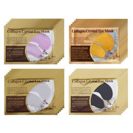 Masque pour les yeux en cristal de collagène doré, 40 pièces = 20 paires, Anti-cercles foncés sous les yeux, patchs raffermissan