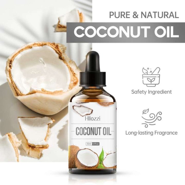 Huile essentielle de noix de coco adaptée au massage, diffuseur d'aromathérapie pour le visage, les poils et les cils, huile ess