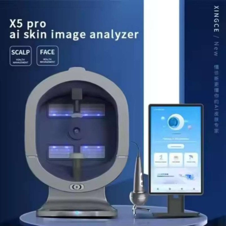 Analyseur de peau et de cheveux numérique professionnel 3D S5, scanner facial, appareil de mesure, scanner facial numérique