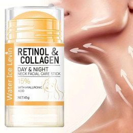 Crème raffermissante pour le cou et le visage au rétinol et au collagène, bâton de crème raffermissante pour le cou à l'acide hy