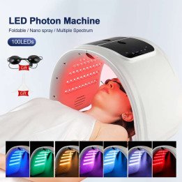 Machine à Photon LED 7 couleurs avec Nano Spray, masque hydratant pour la peau, pour le visage et le corps, Salon SPA, usage dom