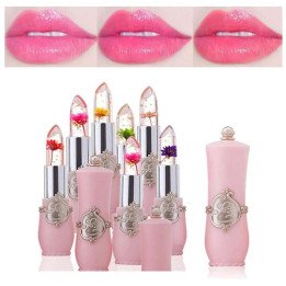 Rouge à lèvres hydratant transparent en MSI de fleurs pour femme, baume de maquillage imperméable, document de changement de tem