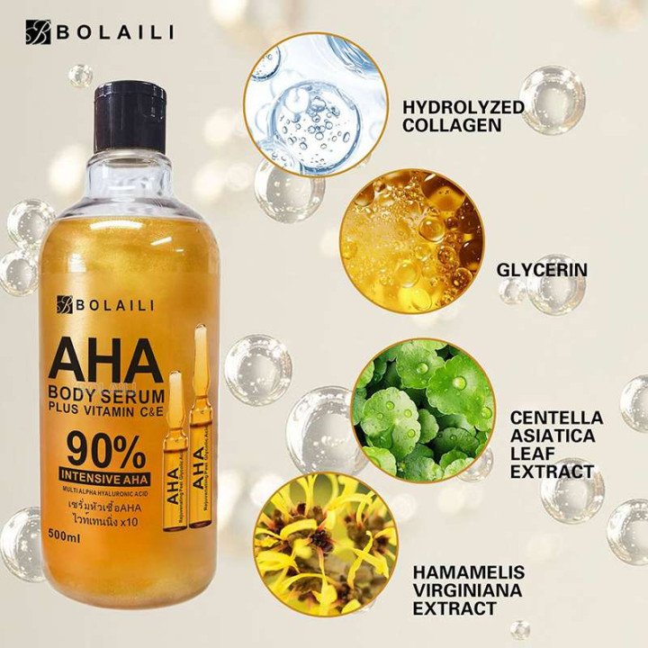 ALPHA acides hydroxy 24K or visage corps sérum vitamine C & E Essence raffermissant hydratant taches dissolvant blanchissant soi
