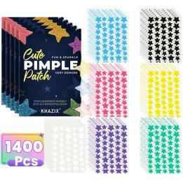1400 pièces de patchs d'acné étoiles multicolores, patchs de boutons, patchs d'acné du visage, patchs correcteurs d'acné, Ultra-