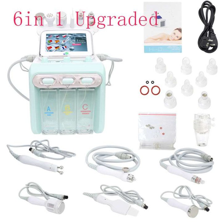 AOKO hydrogène 6in1 eau oxygène Jet Hydro diamant Dermabrasion Machine visage Microdermabrasion dispositif pour le nettoyage du 