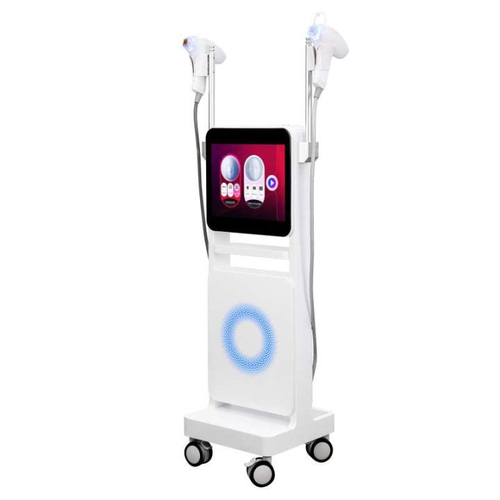 Stylo de microneedling vertical RF à double poignée avec poignée non invasive, appareil de suppression des rides et de stimulati