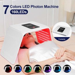 160 LED pliable 7 couleurs LED Photon Machine visage masque LED PDT Machine usage domestique Salon de beauté LED visage corps SP