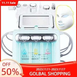 Nouvelle arrivee! 7 en 1 H2O2 eau oxygène Jet Peel Hydro beauté nettoyage de la peau Machine hydrofaciale Machine faciale eau Aq