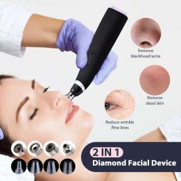 Foreverlily Portable diamant Peeling Machine Microdermabrasion dispositif de nettoyage du visage Exfoliation vide points noirs d