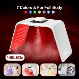 7 couleurs LED Photon Machine peau hydratant Nano Spray LED visage et corps SPA soins de la peau masque de beauté