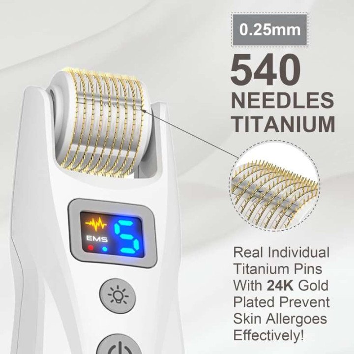 Dr. pen-Rouleau de microneedling G5, tête remplaçable, 540 titane, accessoires derma