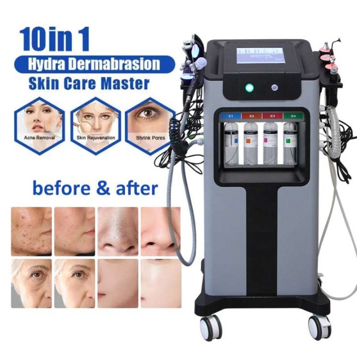 Machine Hydro Dermabrasion 10 en 1, Jet d'eau Auqa, Peeling, lifting du visage, points noirs, élimine les points noirs, Machine 