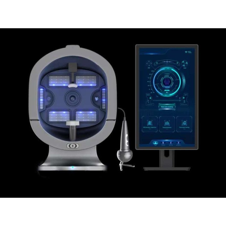 Machine d'analyse de peau pour la détection de l'humidité du visage, avec caméra HD et rapport en temps réel, dispositif de Test