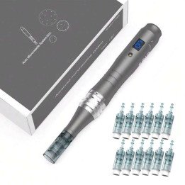 Stylo Derma professionnel à micro-aiguilles M8, Kit Dermapen pour soins de la peau avec 22 broches