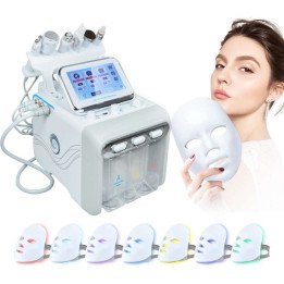 Skinterest 6/7-en-1 multifonctionnel eau Coagulationo Xyhydrogène Micro broyeur H2o2 soins de la peau du visage et Machine de ne