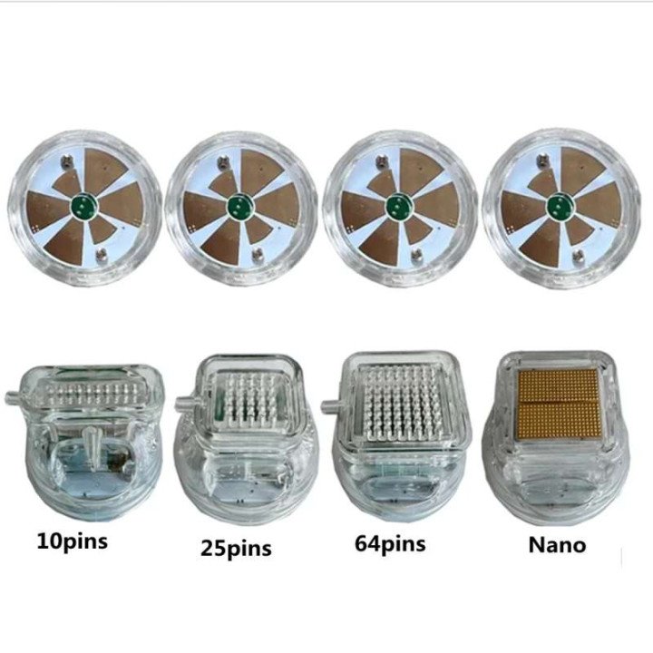 Cartouche de Microneedling RF jetable, Code 0001 génération, plaquée or, 10/25/64 broches, Nano accessoire, 10 pièces