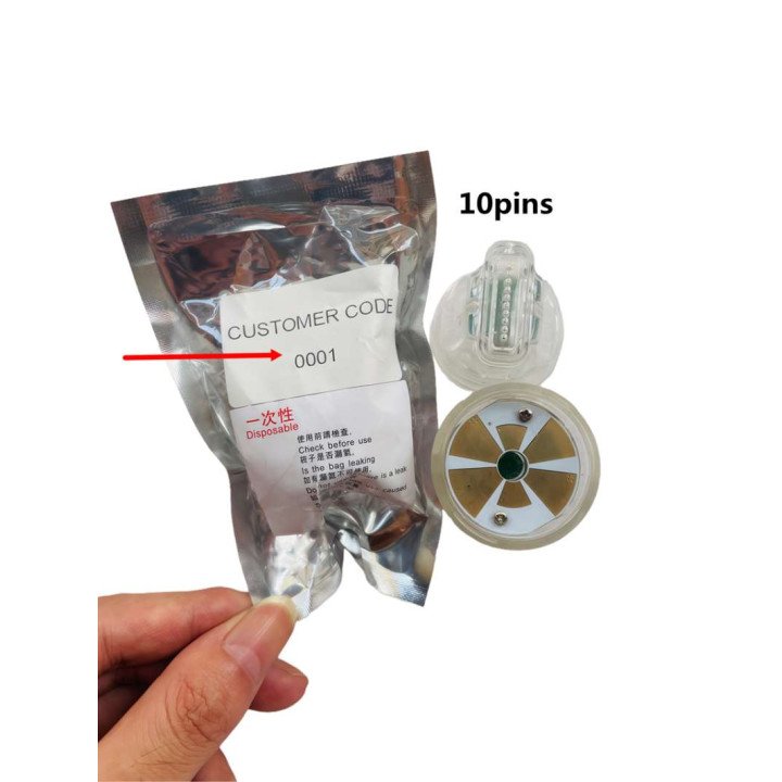 Cartouche de Microneedling RF jetable, Code 0001 génération, plaquée or, 10/25/64 broches, Nano accessoire, 10 pièces