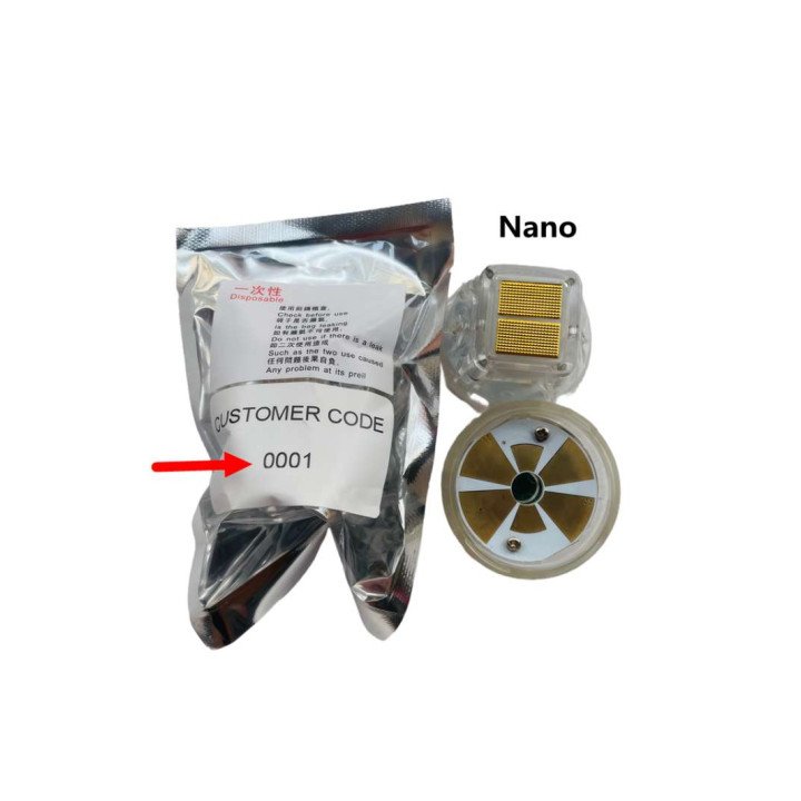 Cartouche de Microneedling RF jetable, Code 0001 génération, plaquée or, 10/25/64 broches, Nano accessoire, 10 pièces