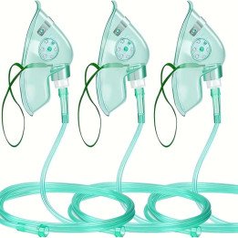 Masque à oxygène Masque à oxygène standard pour adulte avec tube de 6,6' et sangle élastique réglable