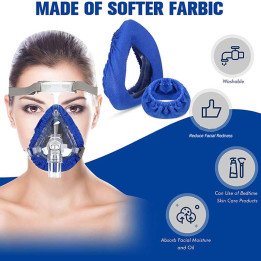 Doublures de masque Cpap, 1 pièce, couvertures confortables en tissu réutilisables pour réduire les fuites d'air, lavables et fa
