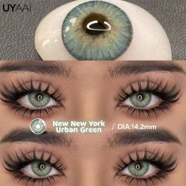 UYAAI nouvelles lentilles de Contact colorées beauté élèves colorés lentilles de Contact vertes lentilles d'aspect naturel femme