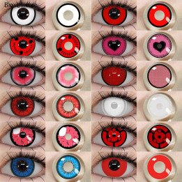 Bio-essence 1 paire de lentilles de Contact Halloween pour les yeux lentilles Cosplay lentilles Anime accessoires lentilles lent