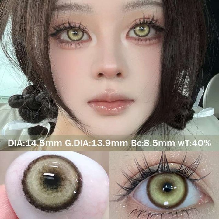 KSSEYE 1 paire de lentilles de Contact Halloween avec degré Cosplay Anime lentilles de Contact bleu beauté maquillage lentille r