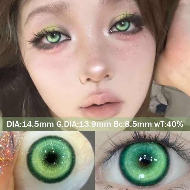 KSSEYE 1 paire de lentilles de Contact Halloween avec degré Cosplay Anime lentilles de Contact bleu beauté maquillage lentille r