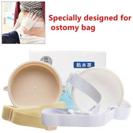 Protection de douche pour stomie, couverture imperméable pour le bain, ceinture de stomie réglable avec protection de joint pour