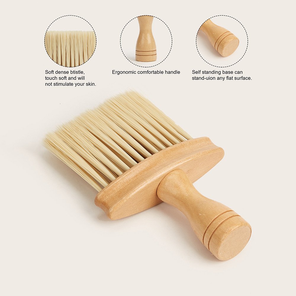 Brosse de barbier, plumeau de cou, brosse de coupe de cheveux, brosse de nettoyage de cheveux douce pour Salon de coiffure, outi