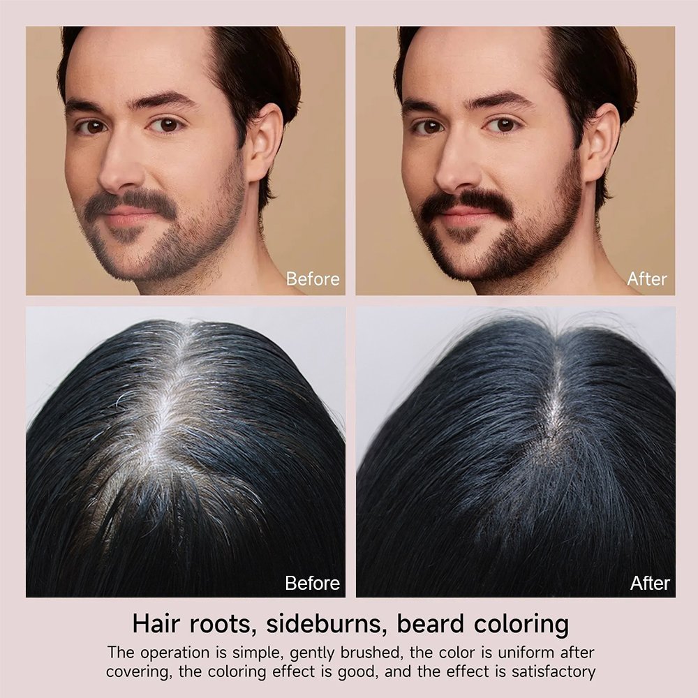 Bâton de couleur de cheveux à réparation instantanée, crayon de couleur de cheveux temporaire pour la couverture des cheveux gri