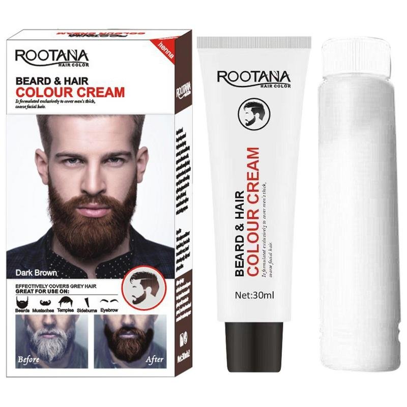 Nouveaux hommes barbe noir colorant teinte crème moustache barbe colorant crème Semi-permanent hommes mode modélisation outil no