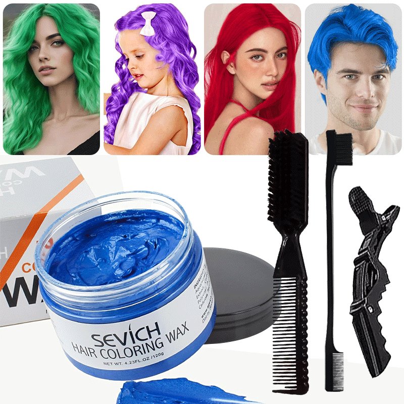 Kit de cire de couleur de cheveux temporaire pour hommes femmes enfant fête quotidienne Cosplay bricolage lavable crème de teint