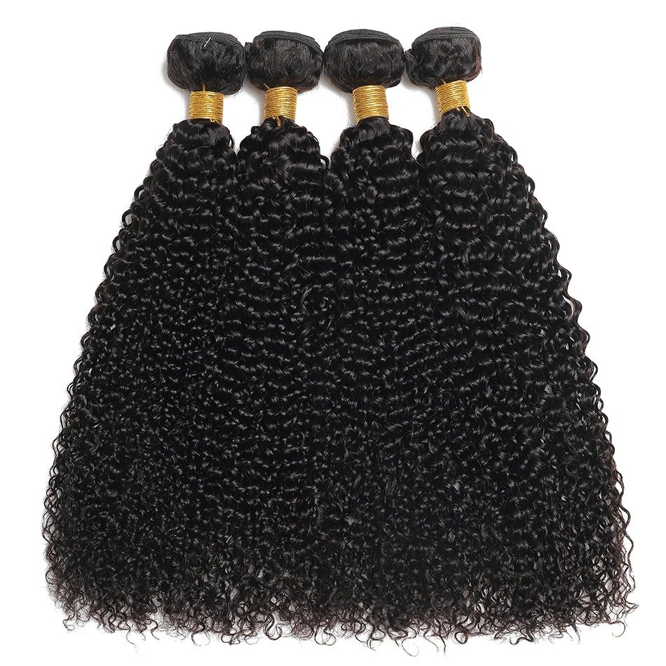 Mèches Afro Brésiliennes Naturelles Crépues et Bouclées, Extensions de Cheveux Vierges, 12A, 1/3/4 Pièces, 100g/Pièce
