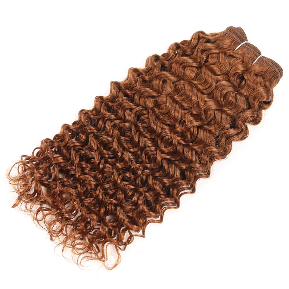 Tissage en lot brésilien naturel Remy naturel élégant, boucles de rêve, P4/27 P1B/30 ombré T1B/30 1B/rose rouge 99J, Double tira